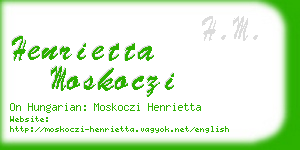 henrietta moskoczi business card
